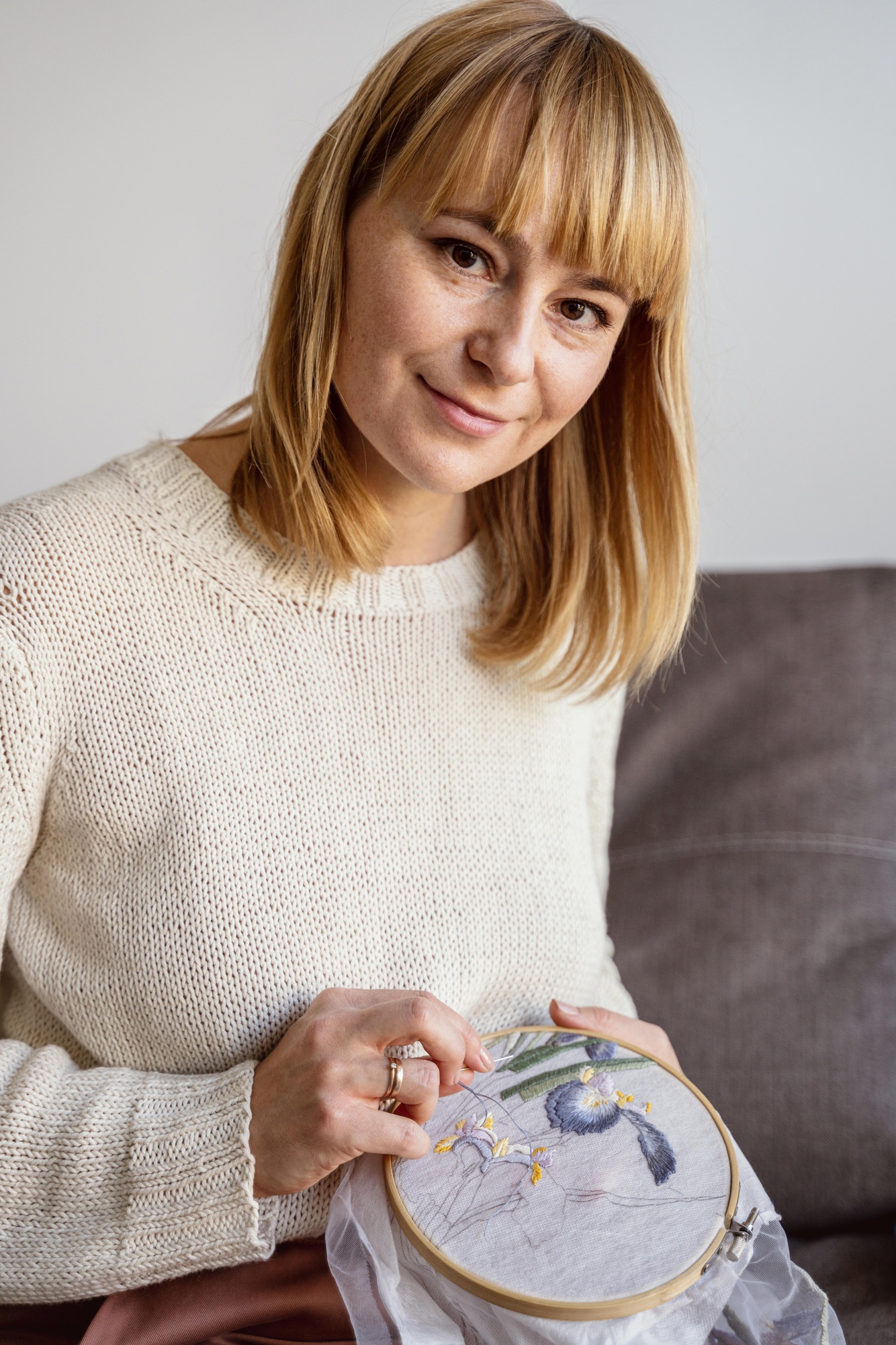 Portrait of lead embroiderer